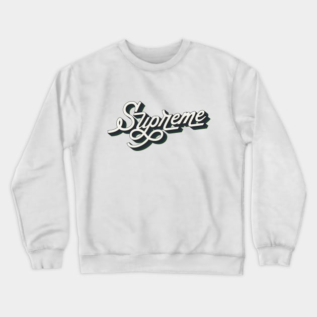 Supreme Retro Vintage Style StreetWear Design Supreme Crewneck Sweatshirt TeePublic